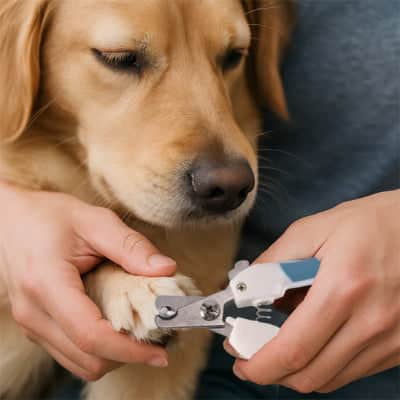 Coupe griffe chien AcuityErgo bleu brun patte chien
