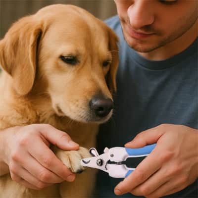 Coupe griffe chien AcuityErgo bleu patte brun chien