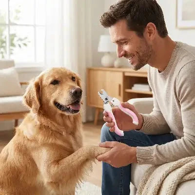  Coupe griffe chien AcuityErgo rose assis brun patte chien