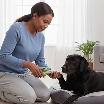 Coupe griffe chien Professionnel vert, couche noir chien