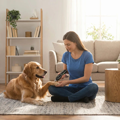 Coupe griffe pour chien BusinessSecure bleu brun chien