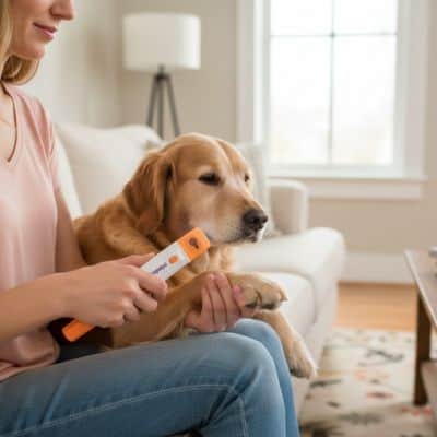 Coupe griffe pour chien ReliableProfes orange coucher chien