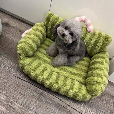 Coussin chien déhoussable DogCover vert chien