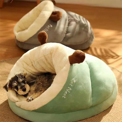 Coussin pour chien CushionedDog gris vert coucher chien