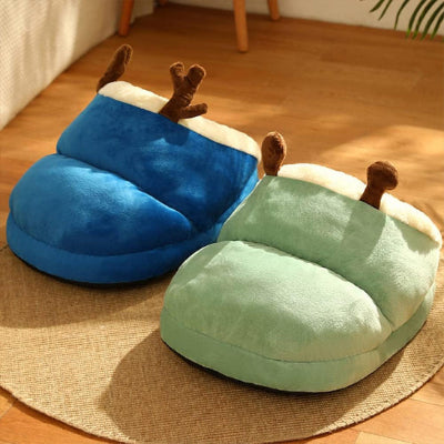 Coussin pour chien CushionedDog vert bleu coucher chien