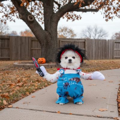 Déguisement chien Halloween DogCostumes tueur fou trottoir chien