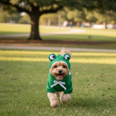 Déguisement chien Halloween Unique vert courir chien