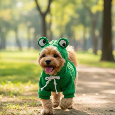 Déguisement chien Halloween Unique vert marche chien