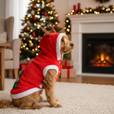 Déguisement chien OriginalParty Sapin Noël brun chien