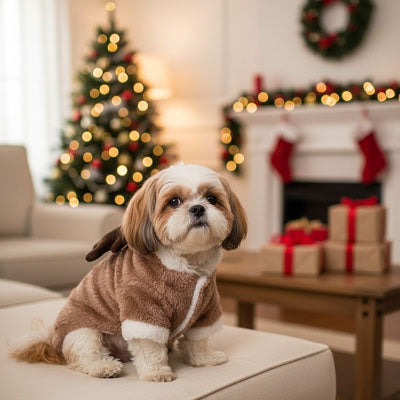 Déguisement chien PremiumQuality brun assis sofa chien