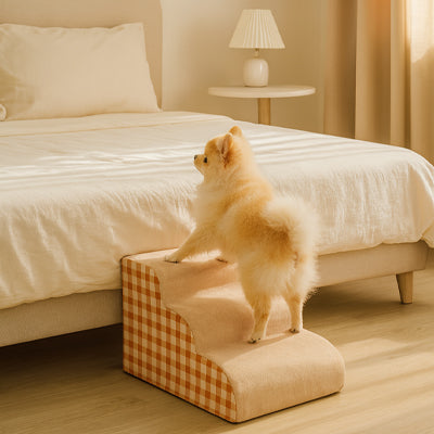 Escalier pour chien ComfortSafety rose blanc monter chien