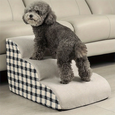 Escalier pour chien FoldableNonSlip noir monté chien