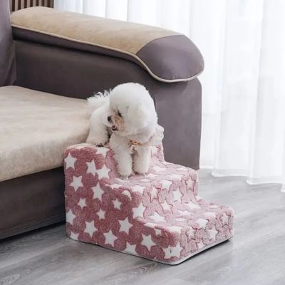 Escalier pour chien JointComfort rose descendre sofa chien