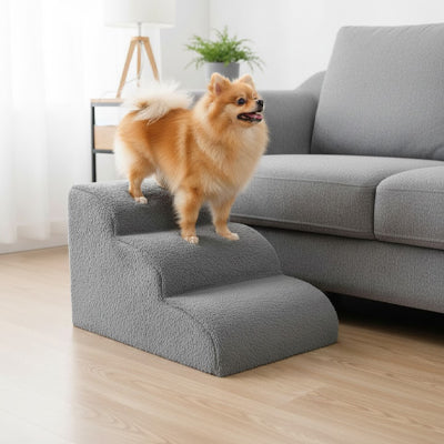 Escalier pour chien JointSupport gris descendre chien
