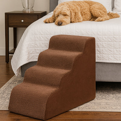 Escalier pour chien ProtectJoints brun lit chien