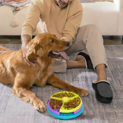 Gamelle anti glouton chien GamAnti caresse brun chien