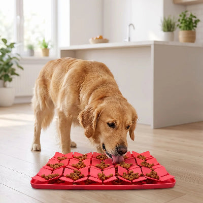Gamelle anti glouton chien GamGlou rose chien