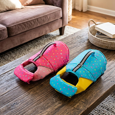 Gilet de sauvetage chien SuperiorBuoyancy bleu rose chien