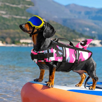 Gilet de sauvetage pour chien LifeJacket rouge brun debout chien