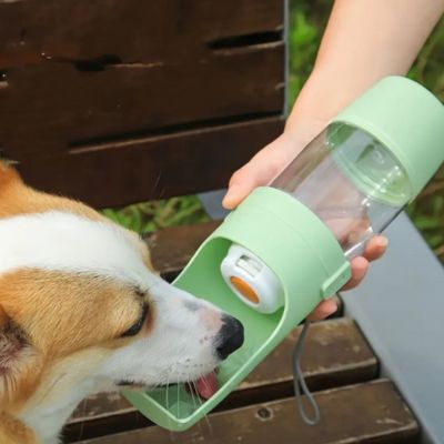 Gourde chien PortableLeakProof vert boire chien