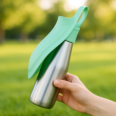 Gourde pour chien DogBottle regarde, vert chien