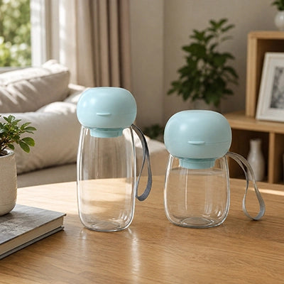 Gourde pour chien LeakProofBottle bleu petit grand table chien