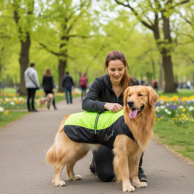 Imperméable pour chien ProtStyle vert brun chien