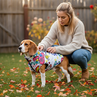 Imperméable pour chien Resista blanc brun chien
