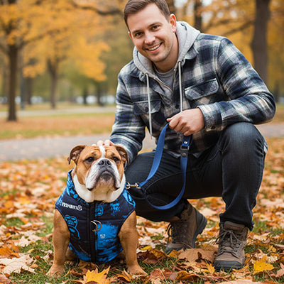 Imperméable pour chien Resista bleu assis chien