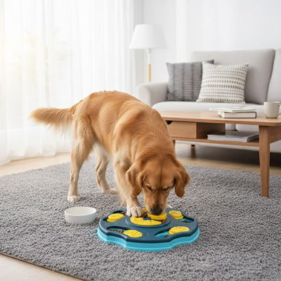 Jouet chien RobusteTeractif bleu, brun chien