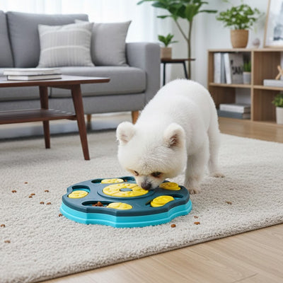 Jouet chien RobusteTeractif debout bleu blanc chien