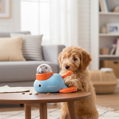 Jouet chien RobustimPro bleu assis table chien