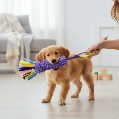Jouet chien RuggedInteractive violet debout chien