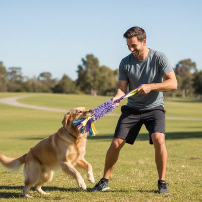 Jouet chien RuggedInteractive violet saute chien