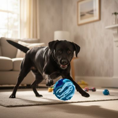 Jouet chien UltimateStimulant bleu noir chien