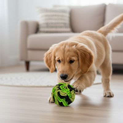 Jouet chien UltimateStimulant vert noir brun chien