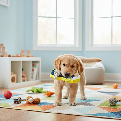 Jouet pour chien ExtremelyResistant jaune brun salon chien