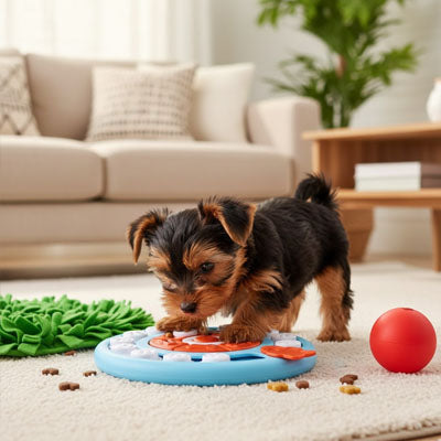 Jouet pour chien RobusInteractif bleu, noir chien