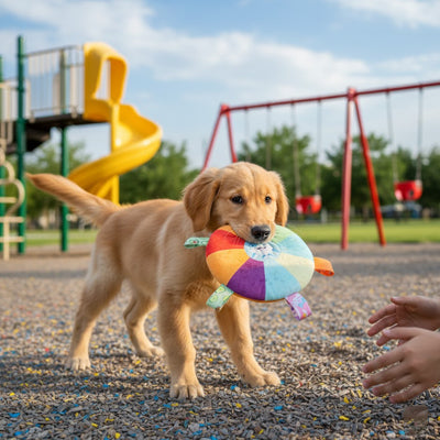 Jouet pour chien StimulaTelligence brun debout dehors chien