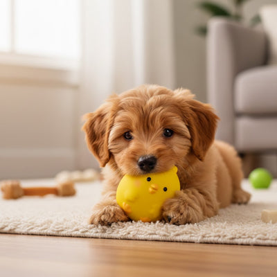 Jouet pour chien UlResistant jaune, brun coucher chien