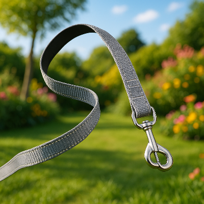 Laisse pour chien LeadForDogs gris dehors chien