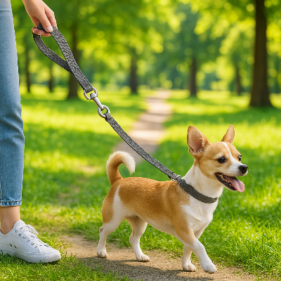 Laisse pour chien LeadForDogs gris marcher chien