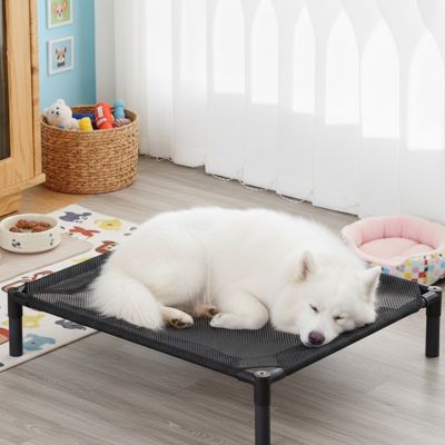 Lit chien ComfortOrthopaedic noir coucher blanc chien