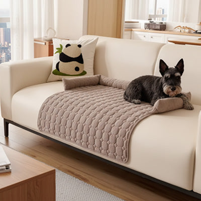 Lit chien HumansComfortable taupe noir coucher