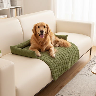 Lit chien HumansComfortable vert brun coucher chien