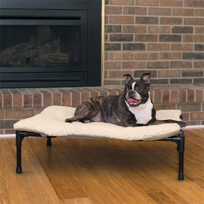 Lit de camp pour chien CampBed coucher blanc noir chien
