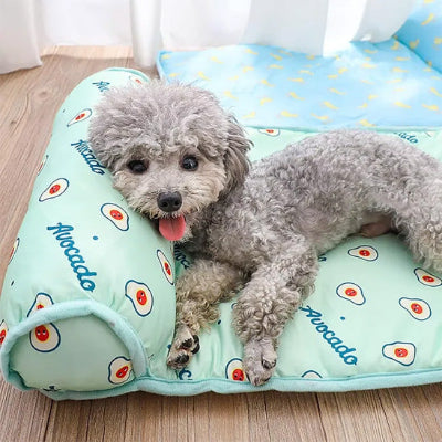 Lit pour chien ForCanineBeds gris vert chien