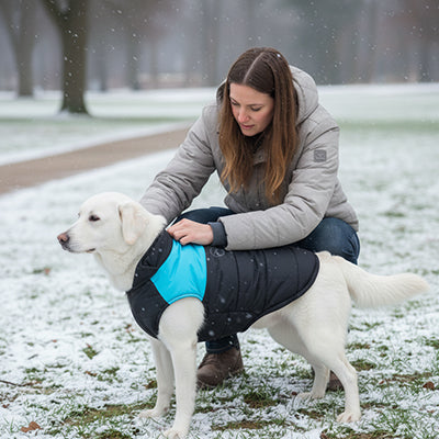 Manteau chien ImperStyleWarm bleu noir chien