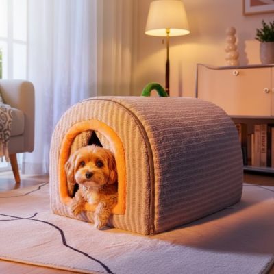 Niche chien ComfortableAndStylish gris couche brun chien