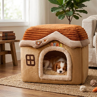 Niche chien FourSeasonsComfort brun, couche chien